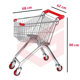 چرخ خرید فروشگاهی 60 لیتری فلزی