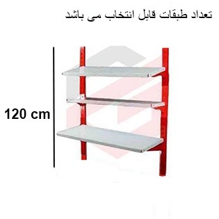 ست قفسه دیواری فروشگاهی طرح قدیم ارتفاع 120 سانتیمتر
